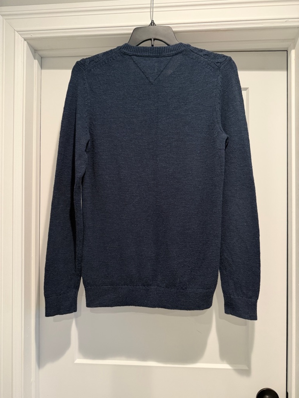Tommy Hilfiger Men's Cable-Knit Crewneck Sweater - Slate Blue - Picture 2 of 3